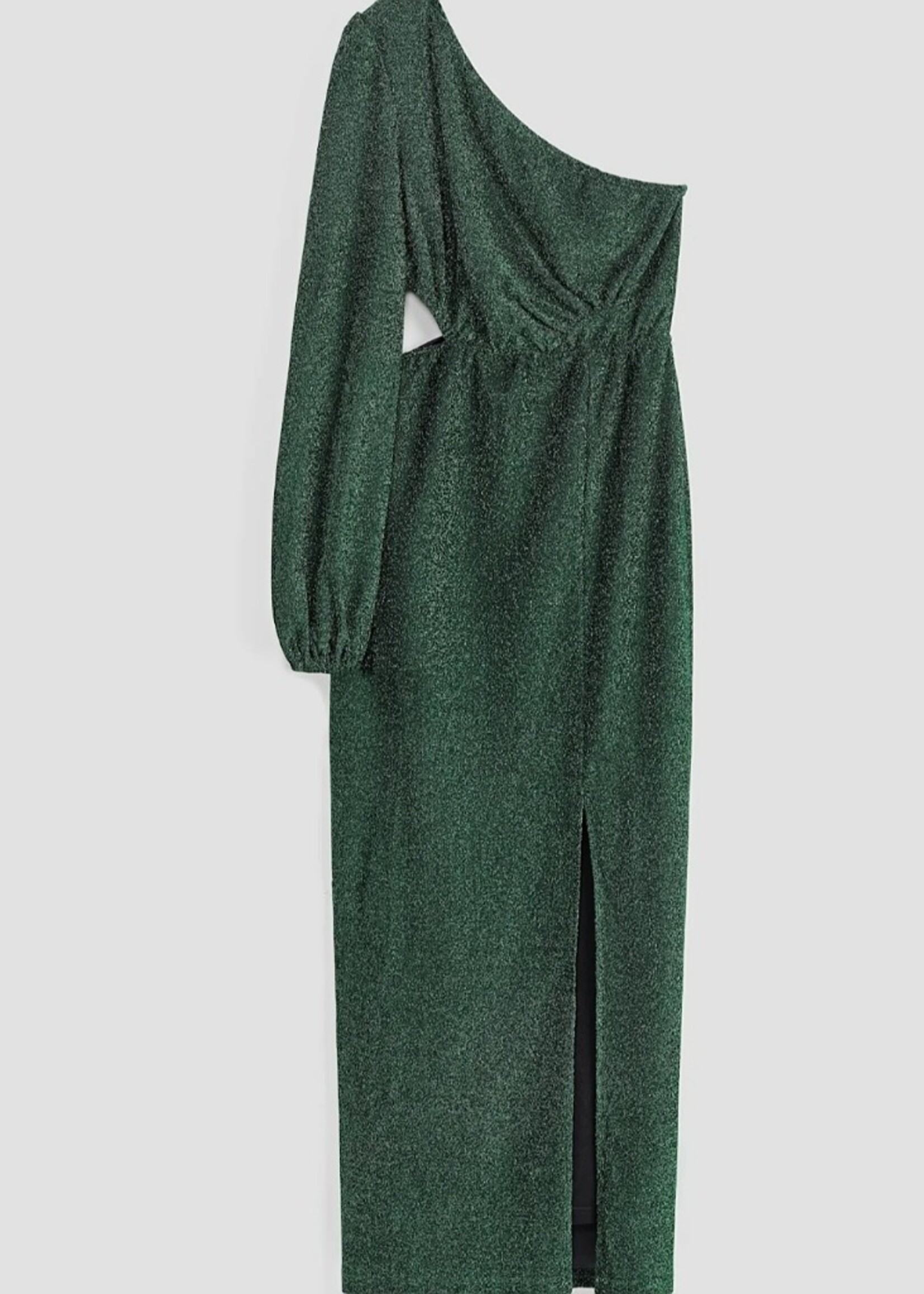 Copperose One shoulder cut out gown