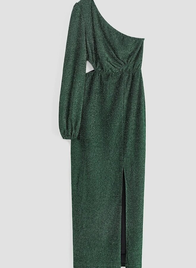 One shoulder cut out gown