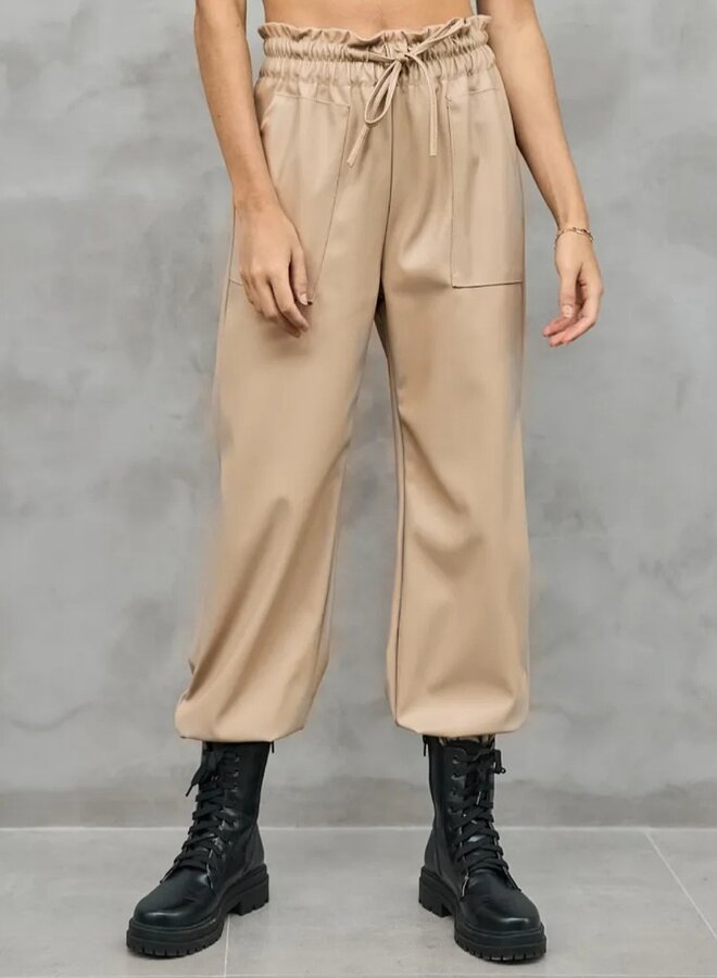 Faux leather pants