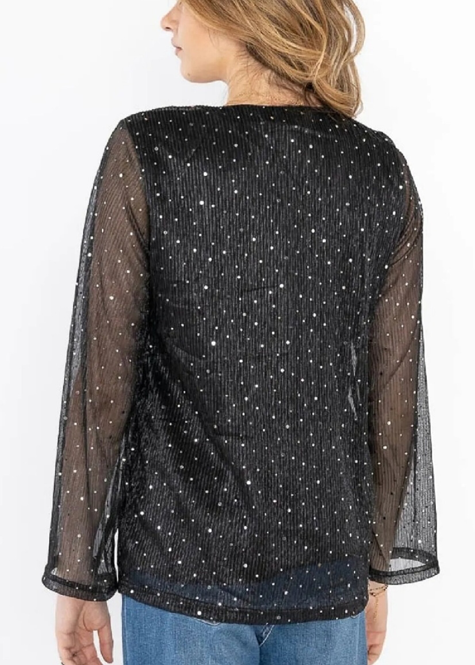 Loriane .sparkle and shine long sleeve top