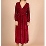 Sequin and velvet long dress