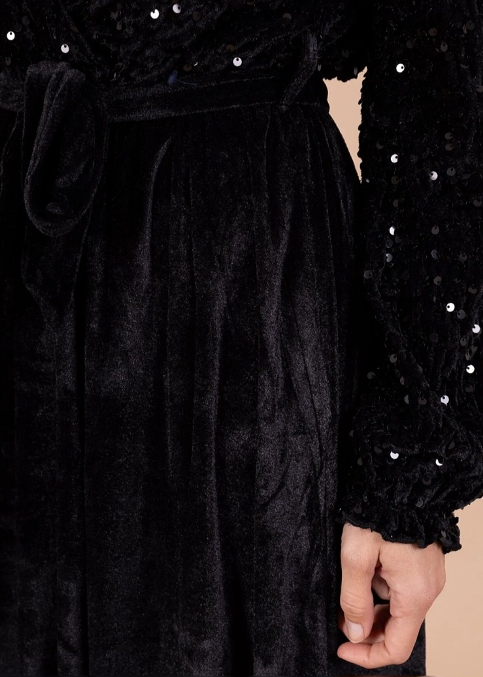 Lilie Rose Sequin and velvet long dress