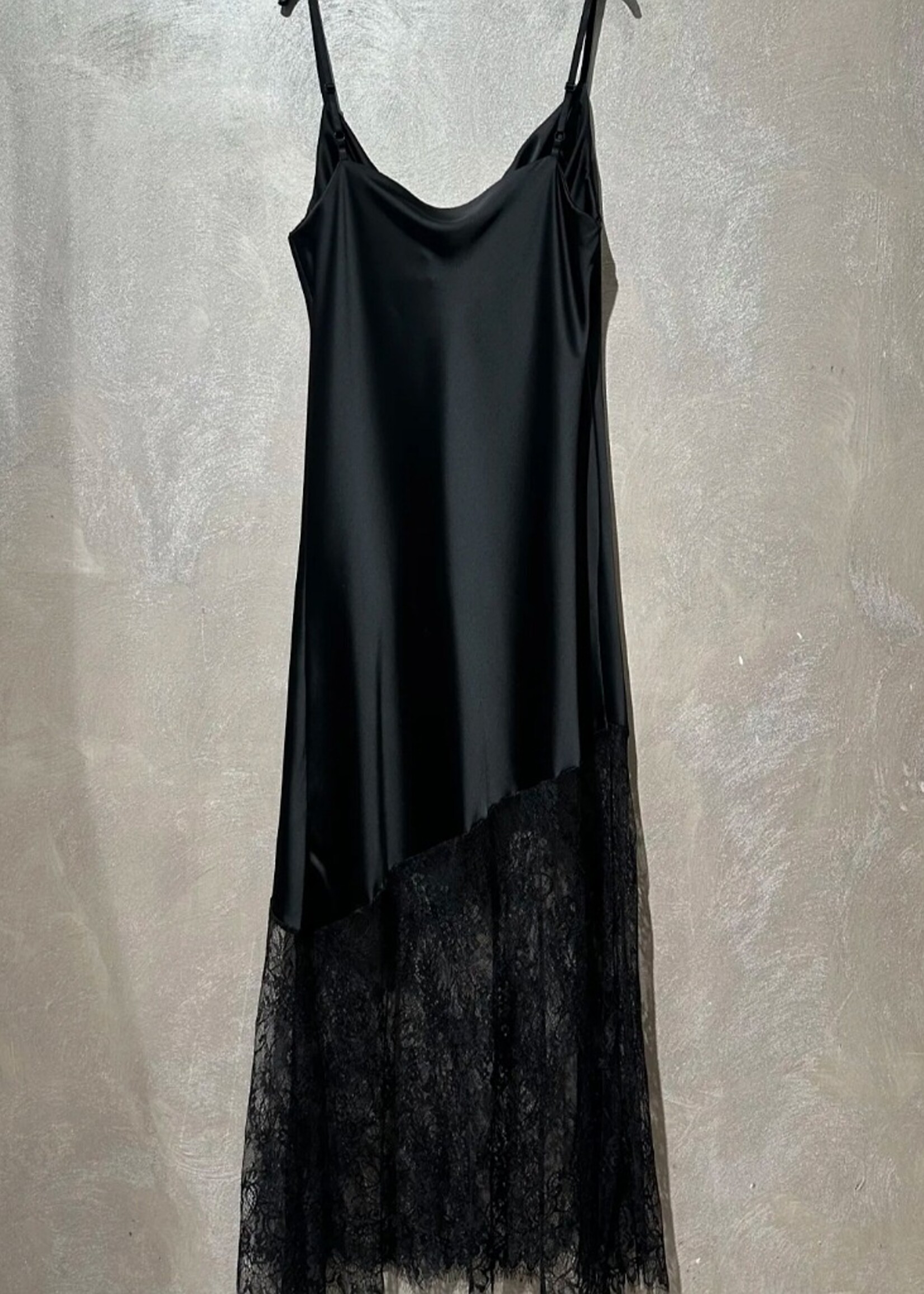 silk and lace cami dress