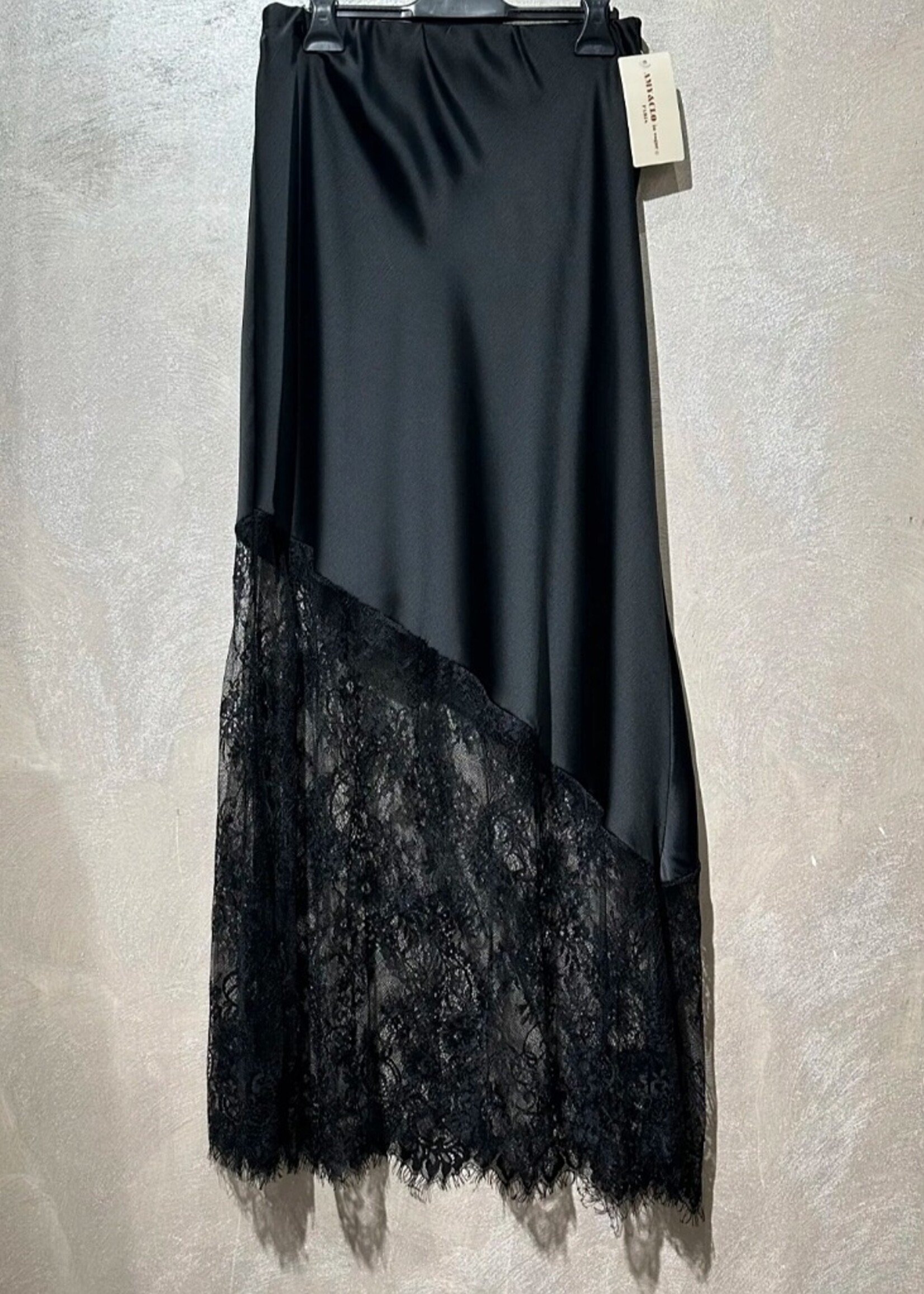 Amy and Clo satin and lace skirt