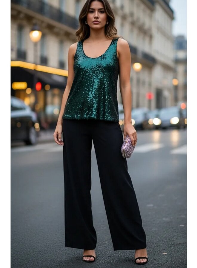 Sleeveless sequin top
