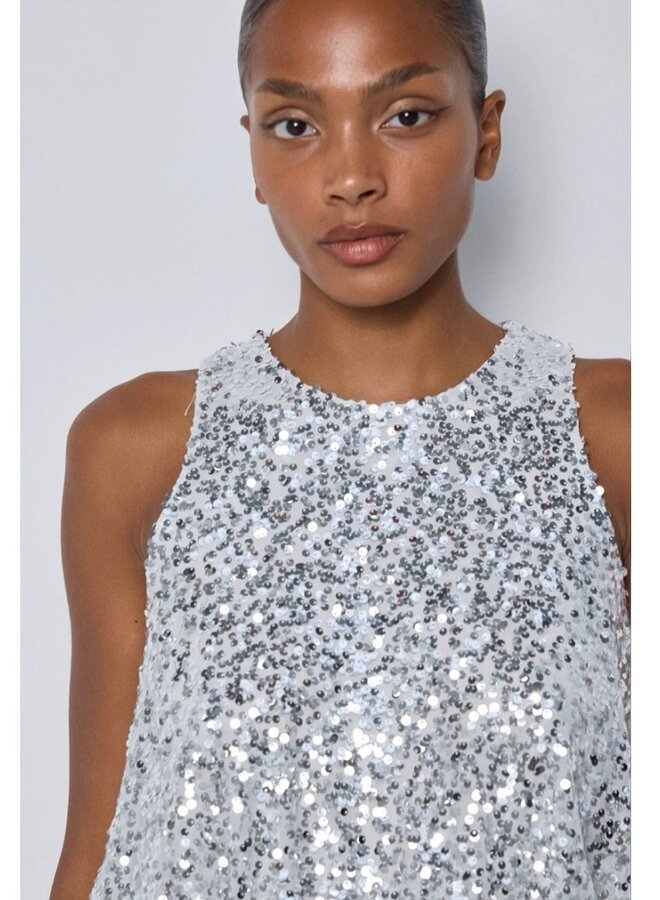 Cropped sequin top