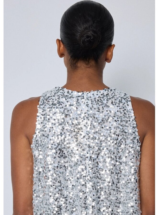 Cropped sequin top