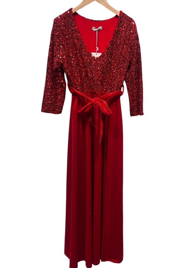 Velvet and sequin dress