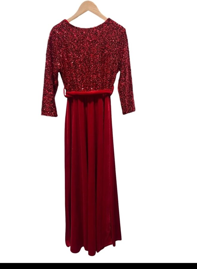 Velvet and sequin dress