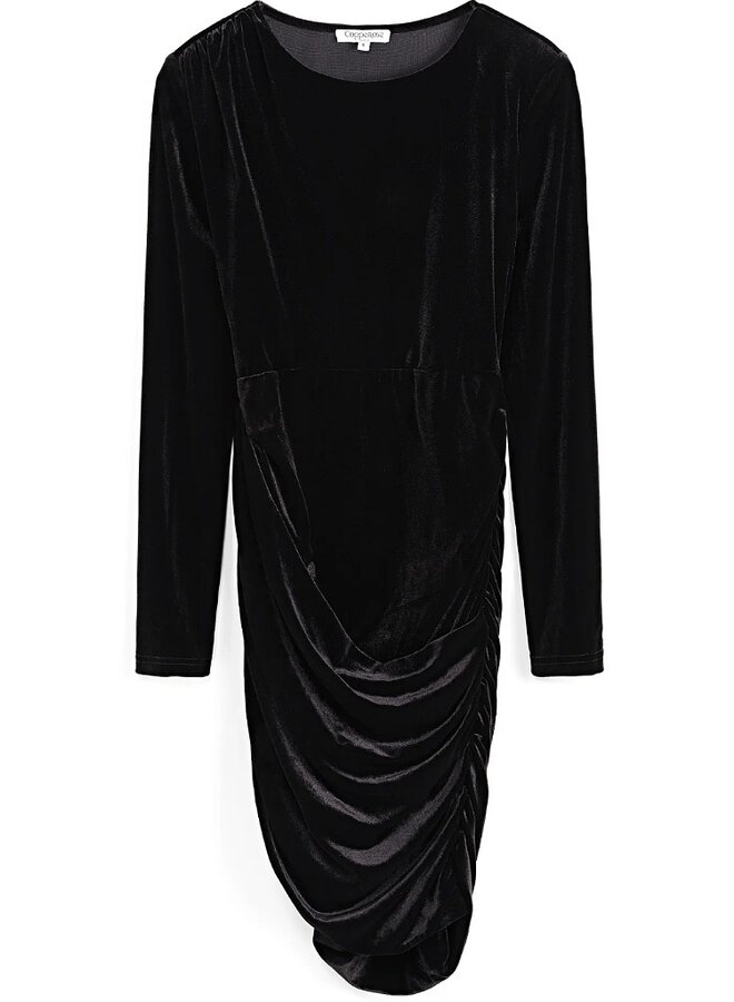 Long sleeve velvet dress