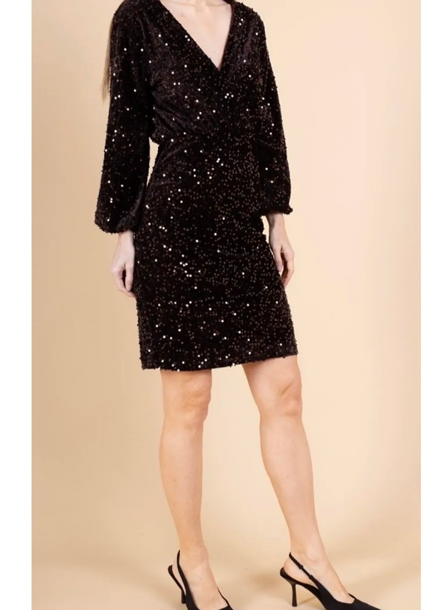 Loriane Sequin mid length dress