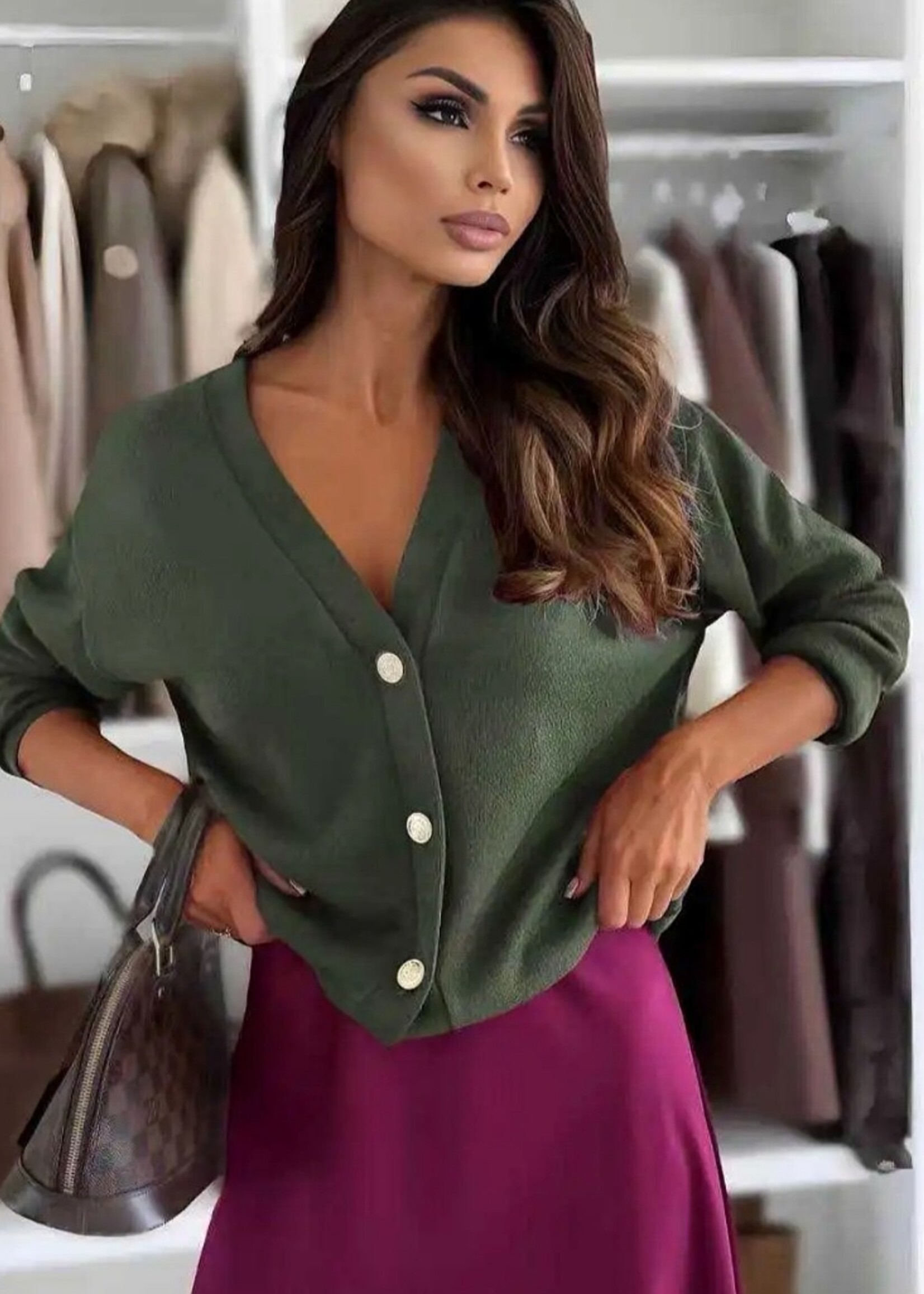 Issyma Super soft gold button cardigan