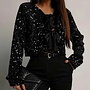 Sequin bow tie up top