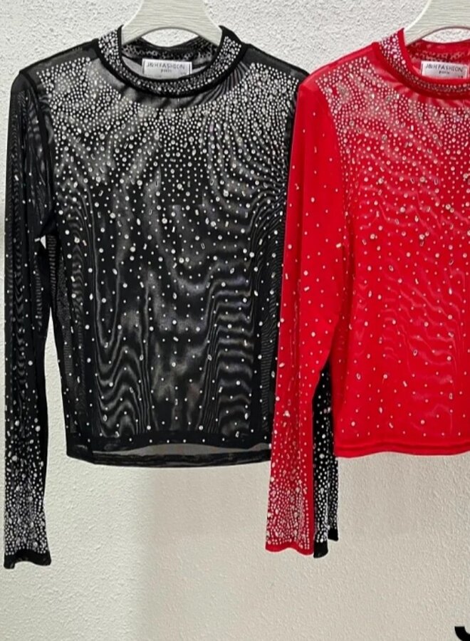 Bling sheer top
