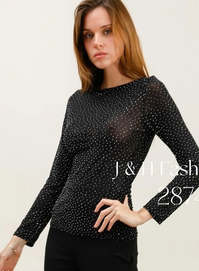 Sparkle and shine sheer top