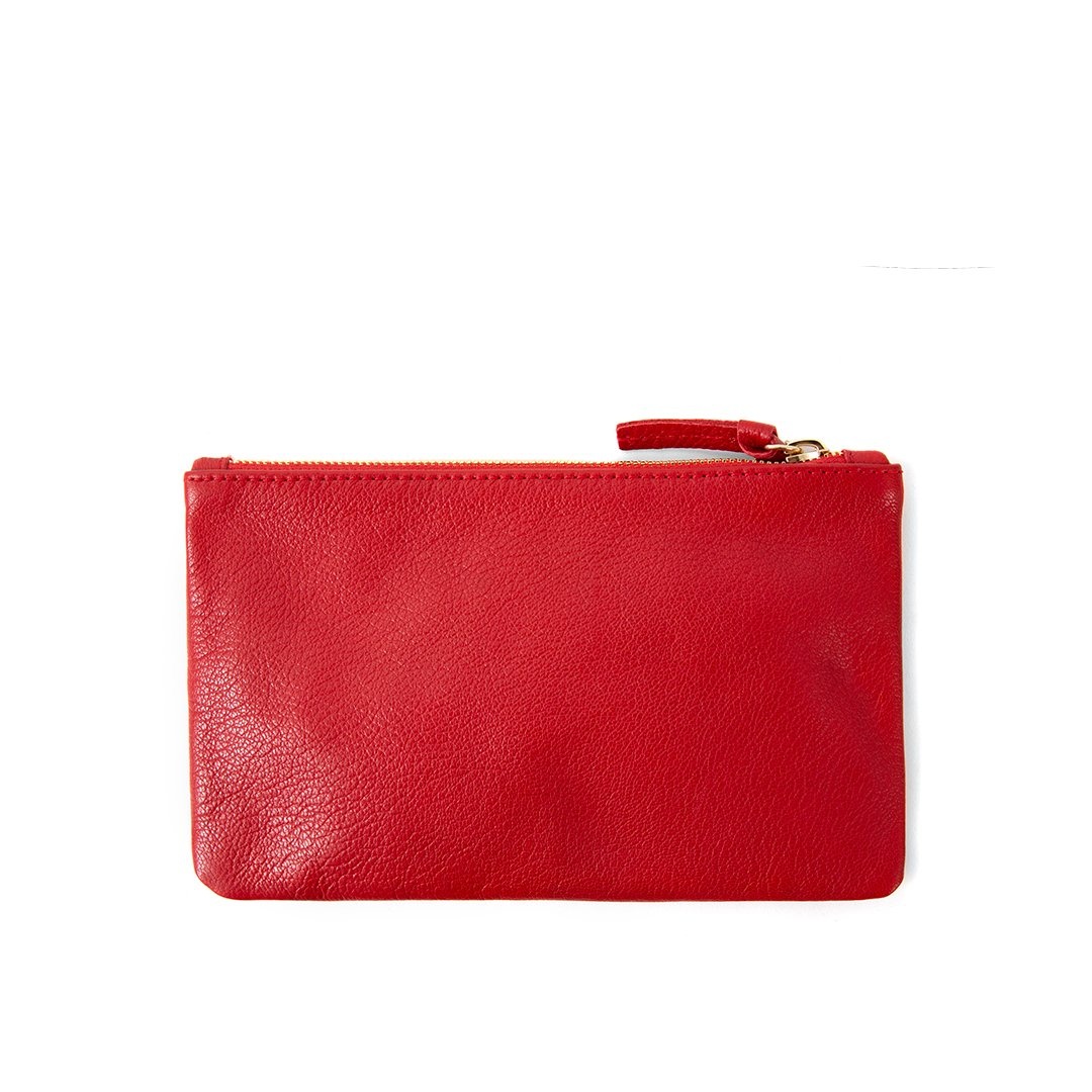 Clare V Cherry Red Wallet Clutch - Cameron Marks