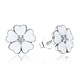 925-Sterling Silver Earrings ER41 - White Flower
