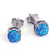 925-Sterling Silver Earrings EO36 Blue Opal