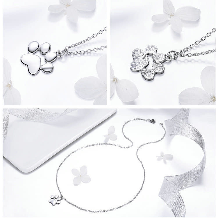 925-Sterling Silver Necklace NS105 Pet's Footprint