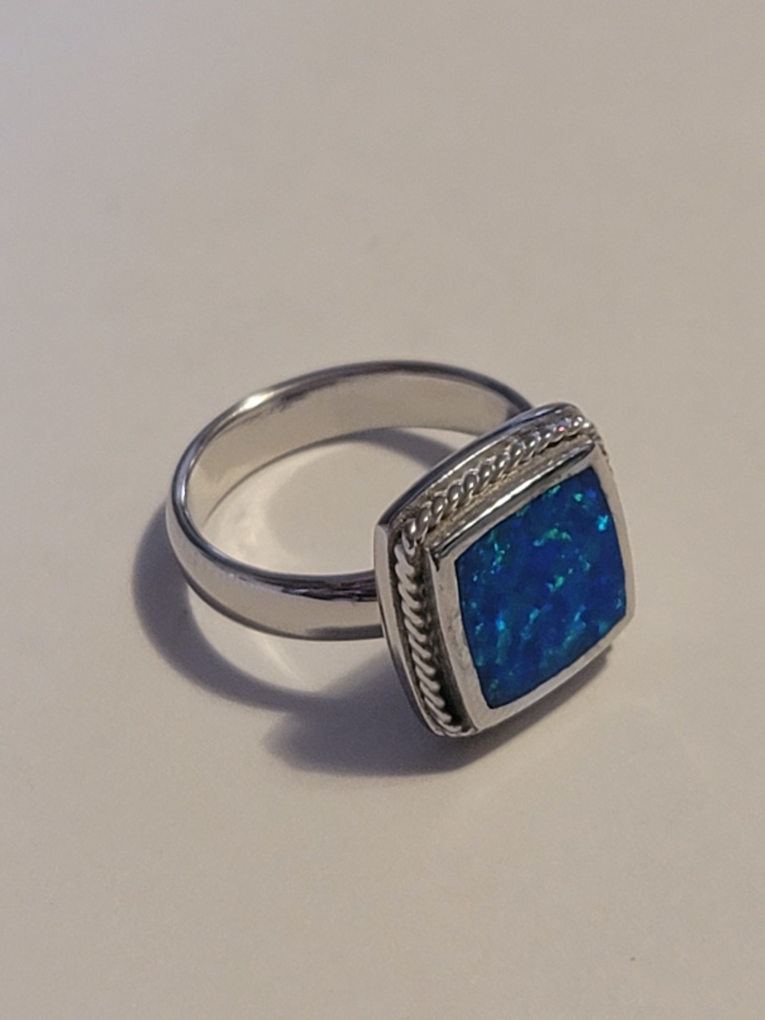 925-Sterling Silver Opal Ring RV6