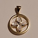 10K Gold Mother of Pearl Pendant PGE45