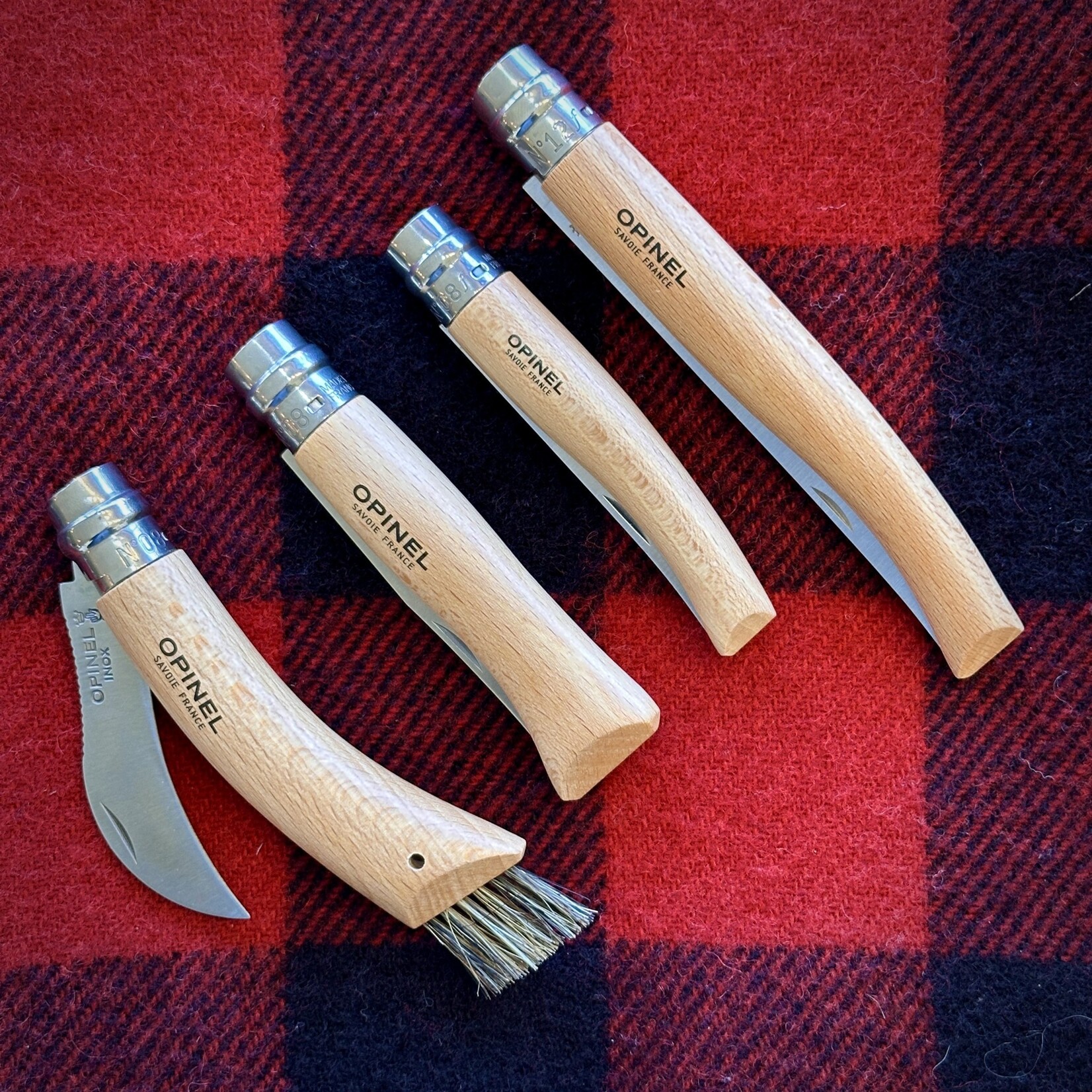 Opinel OPINEL No. 08 CLASSIC KNIFE w/ LEATHER LACE - STAINLESS STEEL
