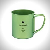 SNOW PEAK TI SINGLE WALL 450 MUG - GREEN - Mend Provisions