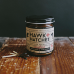 HAWK AND HATCHET CANDLE - CAMPFIRE