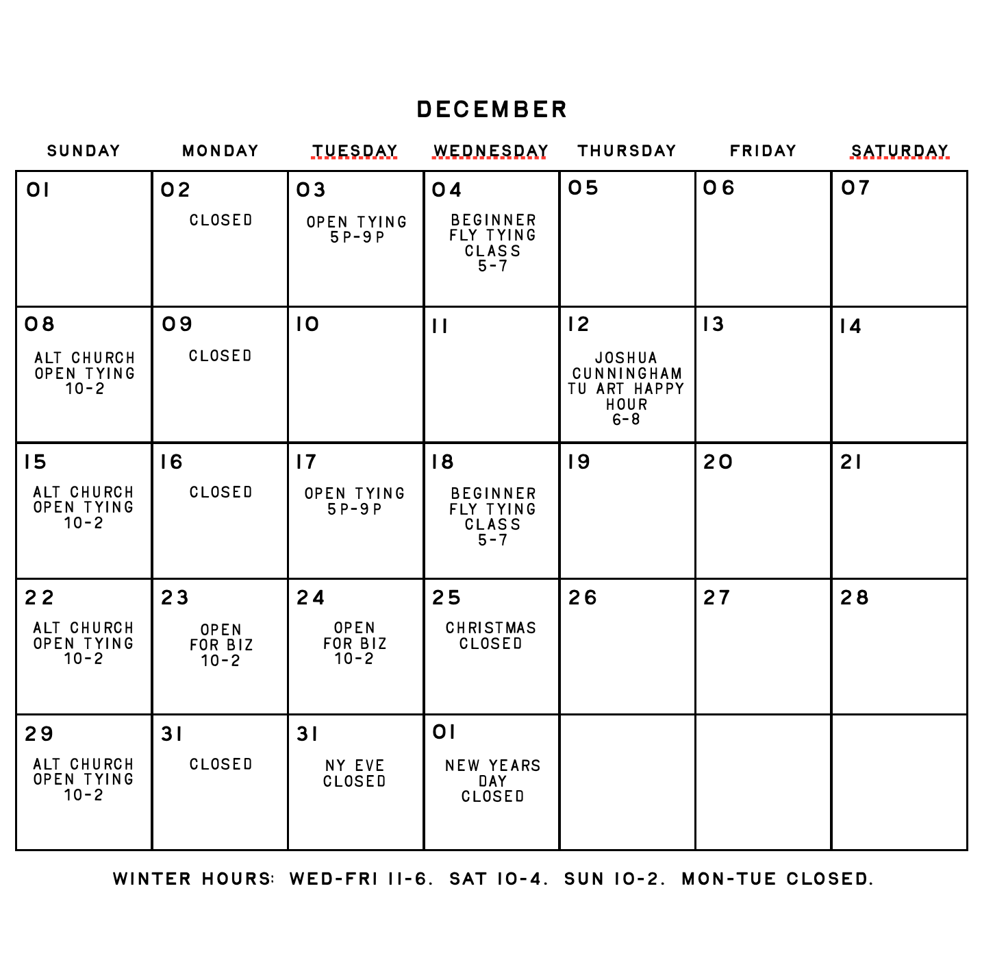 December Calendar