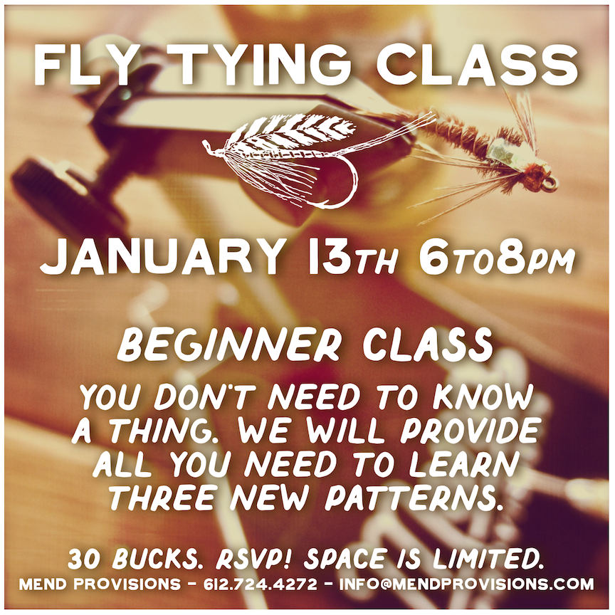 Fly Tying Class - Jan 13