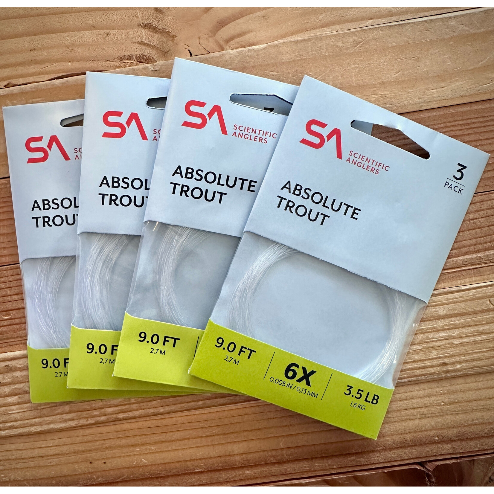 Scientific Anglers SA Absolute Trout Leaders - 9' 3-Pack