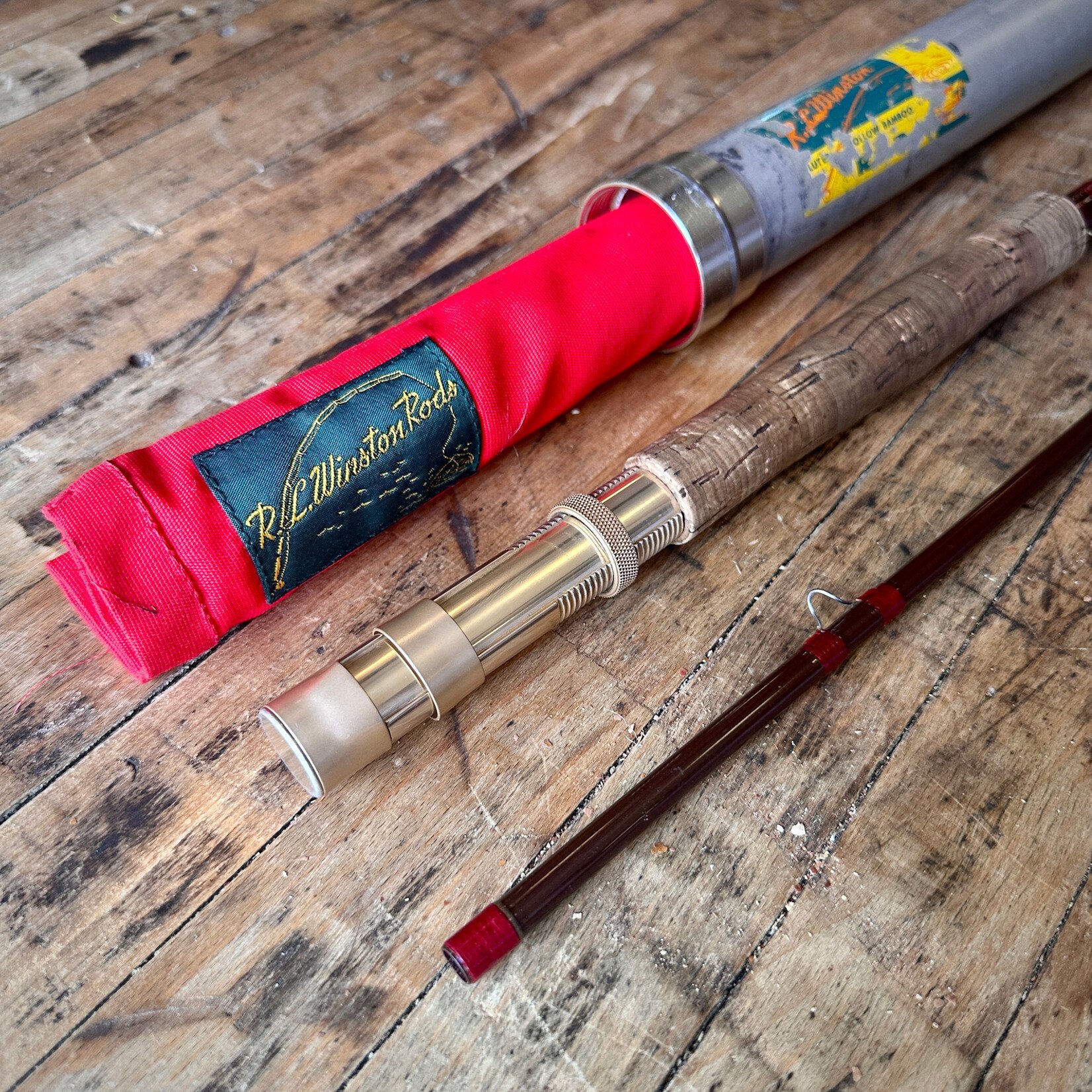 Winston Fiberglass Fly Rod, Winston Cup Logo - 8'6" 6 weight - Vintage
