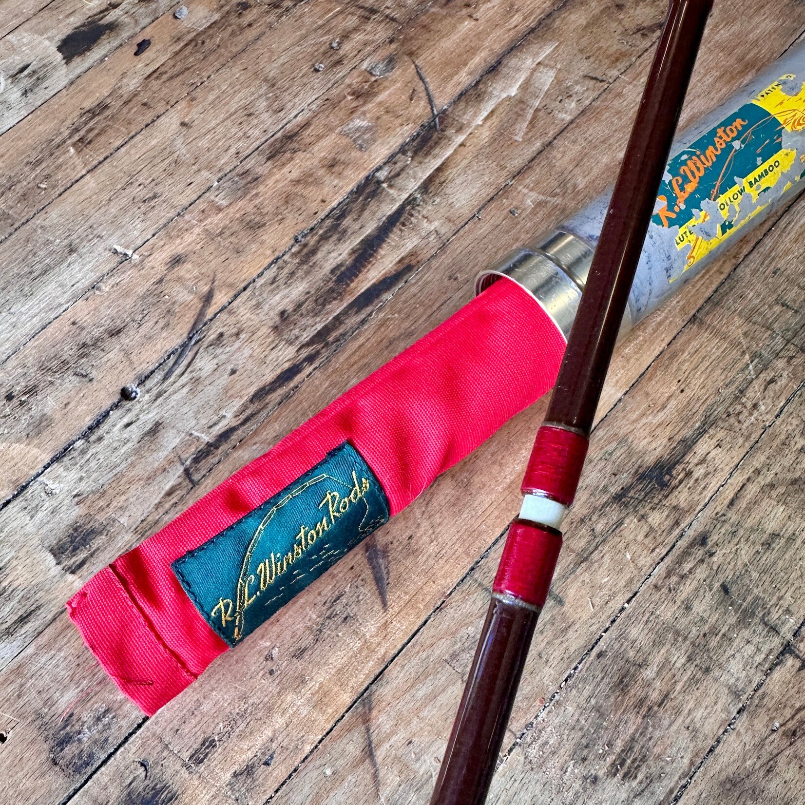 Winston Fiberglass Fly Rod, Winston Cup Logo - 8'6" 6 weight - Vintage