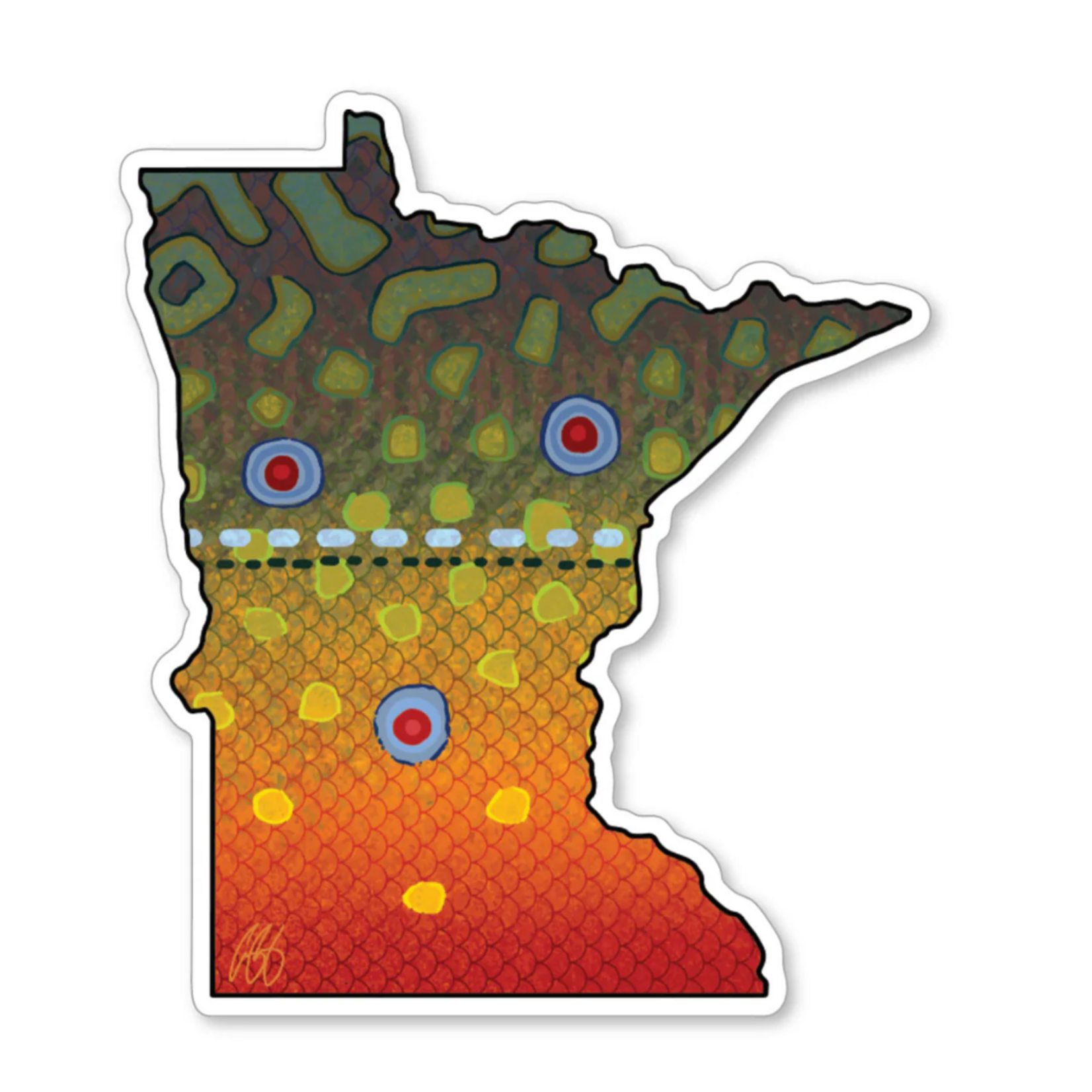 CASEY UNDERWOOD STICKER - MINNESOTA STATE BROOK TROUT