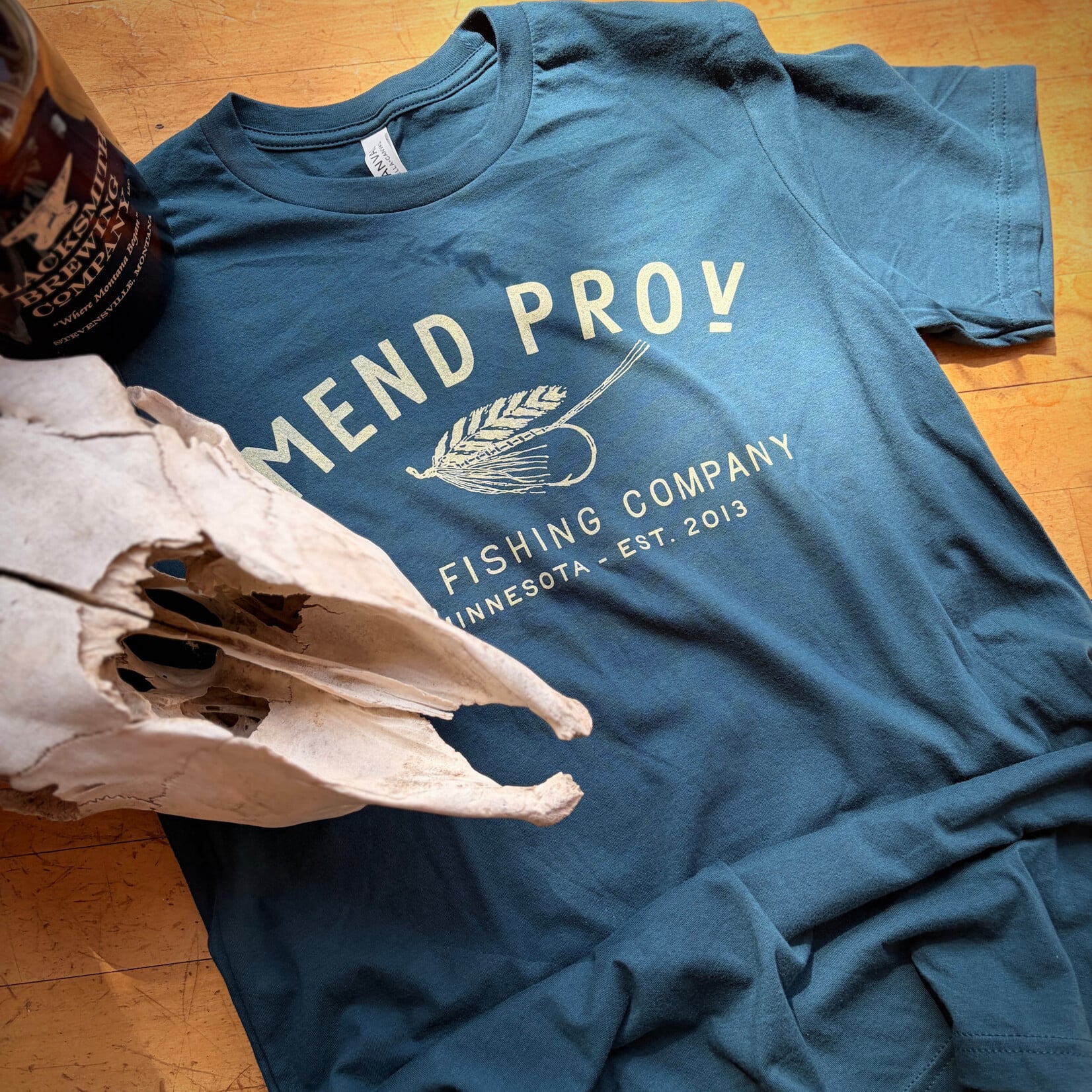 Mend Prov. T-shirt - Deep Water Blue