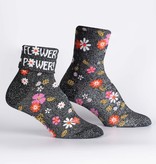 Cuff Crew Socks Flower Power