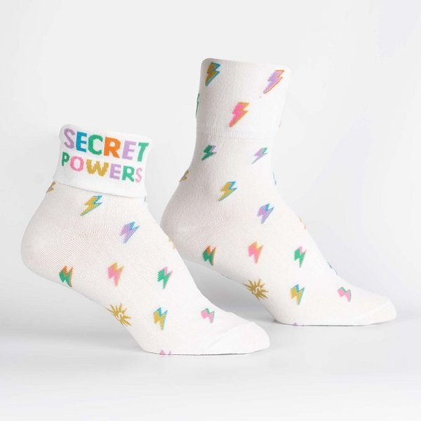 Cuff Crew Socks Secret Powers