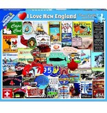 White MTN Puzzles 1000 Piece I Love New England Puzzle