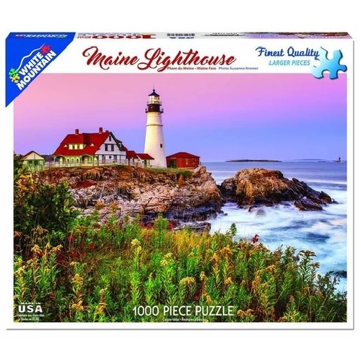 White MTN Puzzles Maine Lighthouse 1000 Piece Puzzle