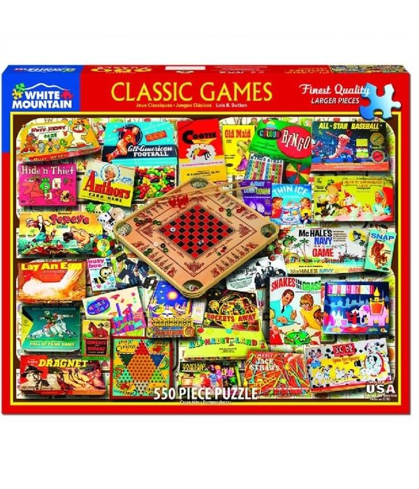 White MTN Puzzles Classic Games 550 Piece Puzzle