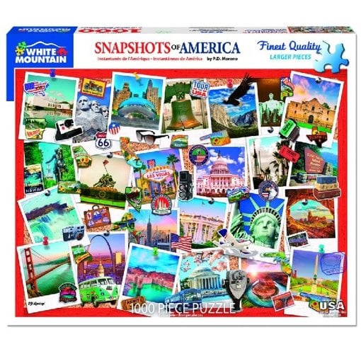 White MTN Puzzles Snapshots of America 1000 Piece Puzzle