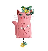 Pretty Kitty Pink Clock