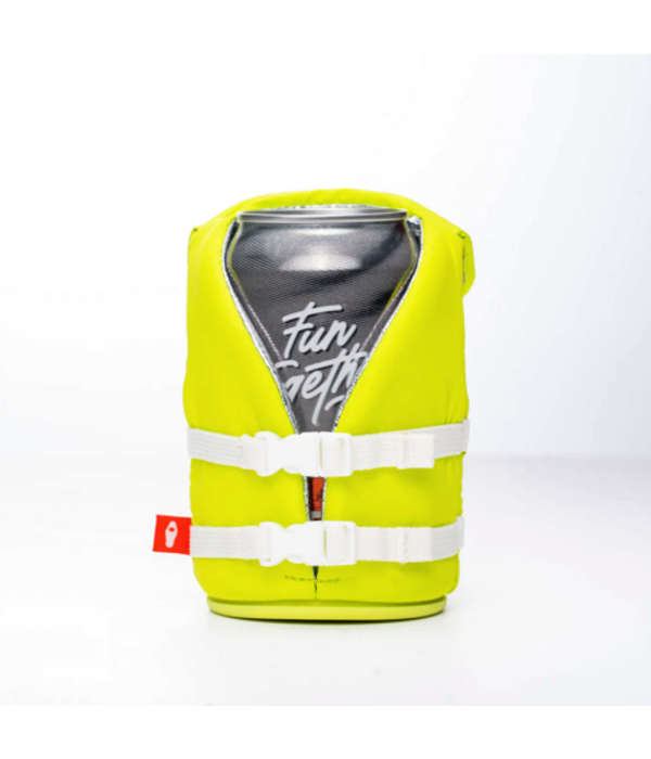 Puffin Coolers Yellow Life Jacket Koozie