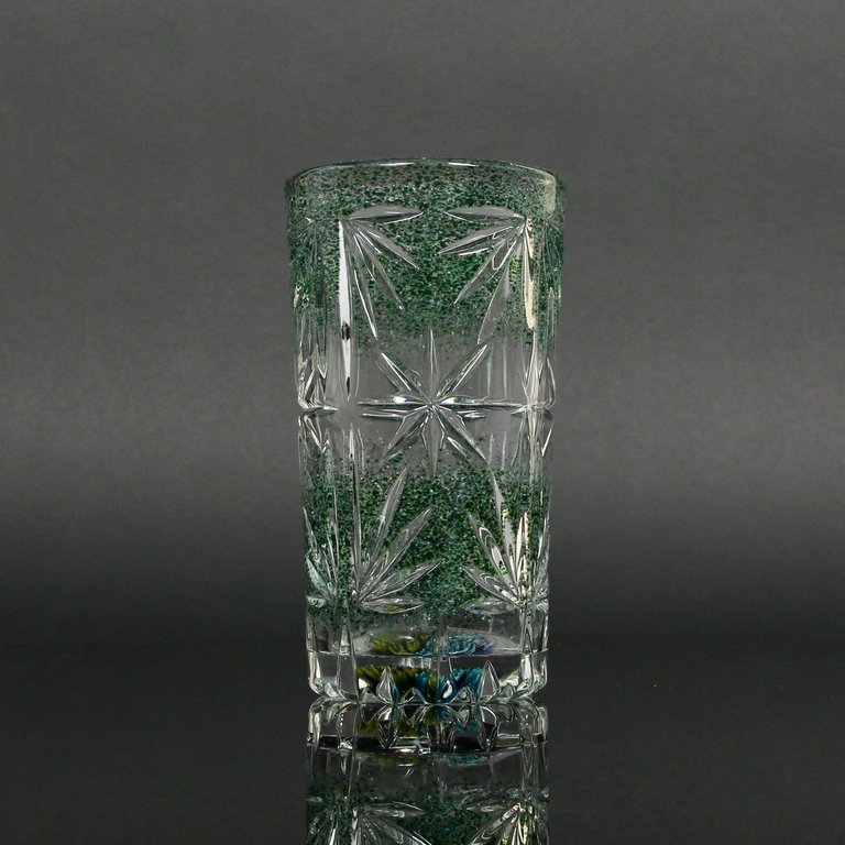 Rotational Science Green Frit Pint Glass