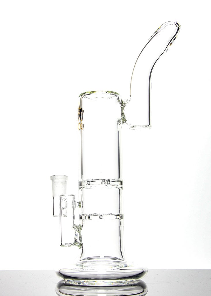 New Dynasty Glass Hybrid Foot Double Disk Perc Bubbler