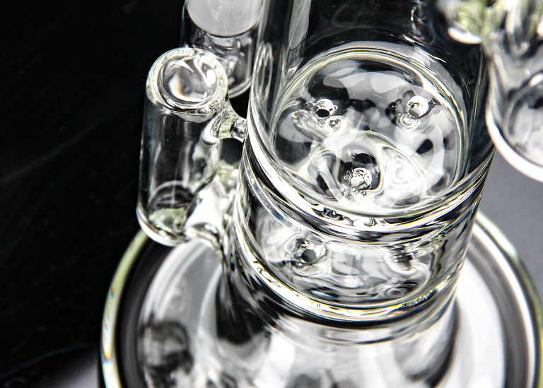 New Dynasty Glass Hybrid Foot Double Disk Perc Bubbler