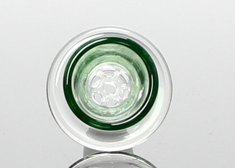 Blazing Blue Glass Honeycomb Slide 14mm - Emerald