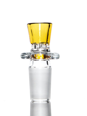 Blazing Blue Glass Honeycomb Slide 18mm - Yellow