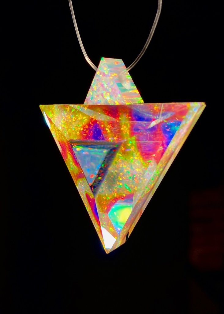 Kravin Cosmic Triangle opal Pendant