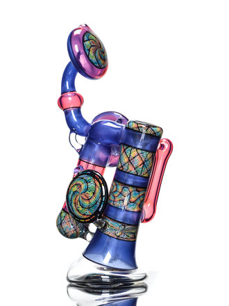 Dew Glass Blue Satin & Karmaline Squiggicello Double Bub